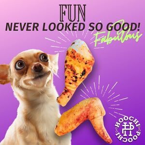 Plush Dog Toy Set 🔥2 Toys🔥 for Small Dogs Chicken Leg & Wing
